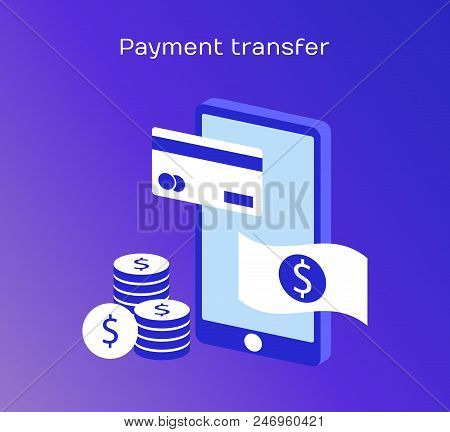 Concepts Mobile Payments, Personal Data Protection. Header For Website With Smartphone And Bank Card