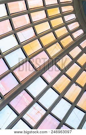 London, Uk - August 15, 2017 - Colourful Rotunda Glass Dome At Tate Britain