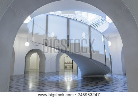 London, Uk - August 15, 2017 - Spiral Staircase At Tate Britain