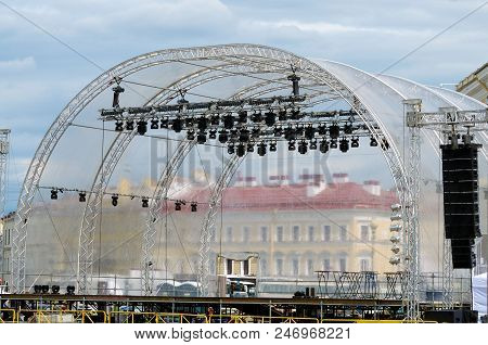 Concert Venue On The Street.musical Groups Will Perform Here.