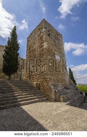 Medina Sidonia, Cadiz, Spain, July 2017: Tower Of Great Stables Of The Duque On Medina Sidonia