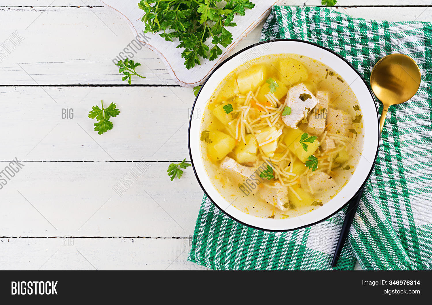 Diet Soup. Chicken Image & Photo (Free Trial) Bigstock