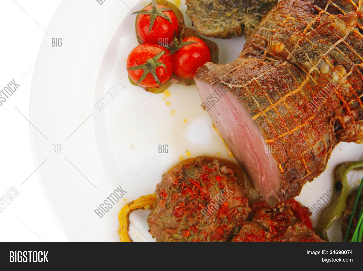 Roast Meat Grid Chives Image & Photo (Free Trial) Bigstock