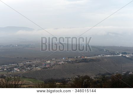 The View From The Observation Deck Of Sapun Mountain In Sevastopol