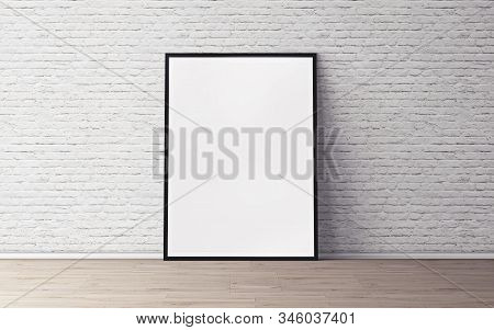 White Posters With Blank Frame Mockup For You Design. Layout Mockup.