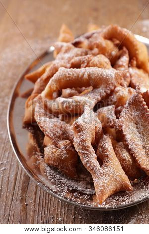 traditional french biscuit for carnival, donut- bugne