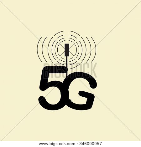 Vector Technology Icon Network Sign 5g. Illustration 5g Internet Symbol In Flat Line Minimalism Styl