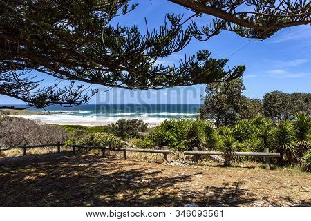 Magnificent View From South Head Park Towards Pippi Beach In Yamba, Northern Coast Of Nsw, Australia