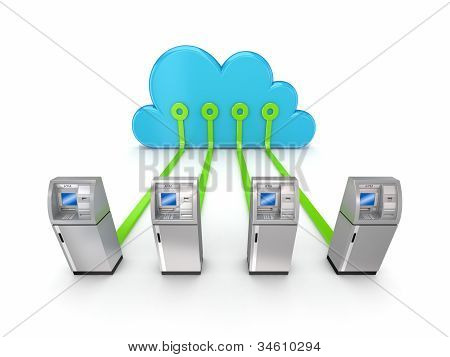 Cloud computing concept.