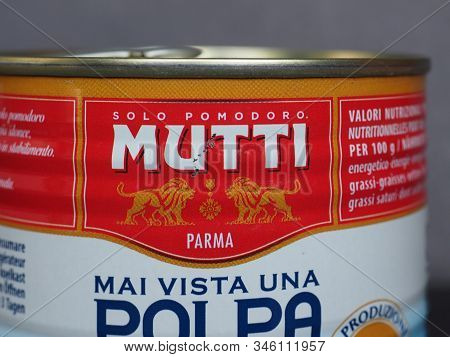Parma - Jan 2020: Mutti Tomato Can
