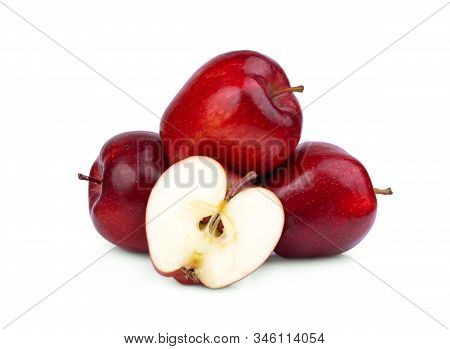 Fresh Apple Isolated On The White Background