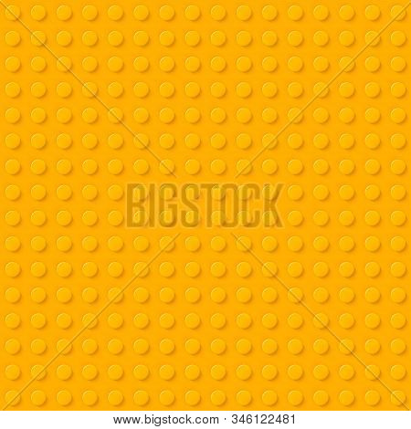Yellow Plastic Construction Plate Seamless Pattern. Constructor Kit. Eps 10