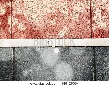 Abstract Rubber Tiles Made From Rubbery Crumb And Flexible Core. Sports Gymnastic Ground Abstract Fi