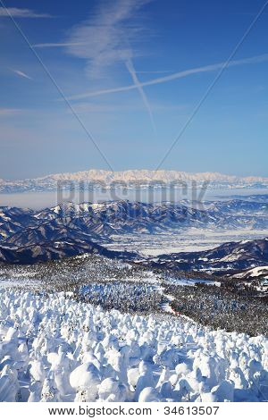 weiche Reim und Mt. Iide in japan