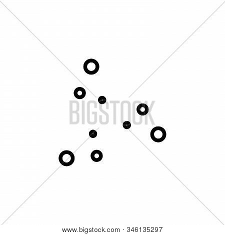 White Air Bubbles In Water. Circles In The Ornament Or Organization. Stock Vector Illustration Isola