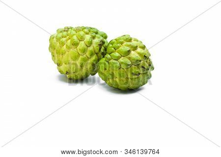 Sugar Apple Or Custard Apple Isolated On White Background