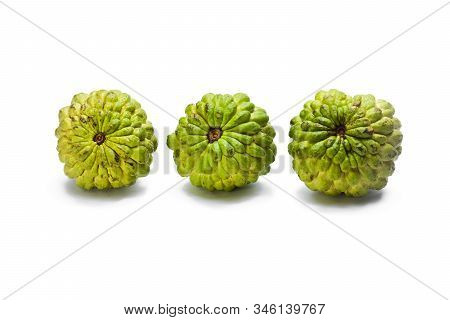 Sugar Apple Or Custard Apple Isolated On White Background