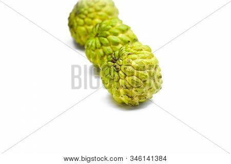 Sugar Apple Or Custard Apple Isolated On White Background