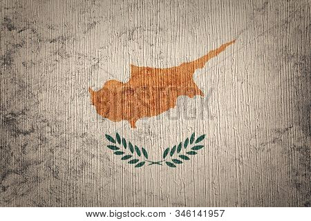 Grunge Cyprus Flag. Cyprus Flag With Grunge Texture.