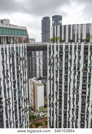 Scenery Around The Pinnacle At Duxton Building In Singapore