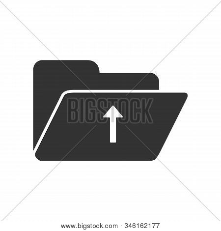 Upload Folder. Upload From A Folder. Flat Vector Icon Isolated On White Background