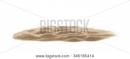 Pile Desert Sand Isolated On White Background