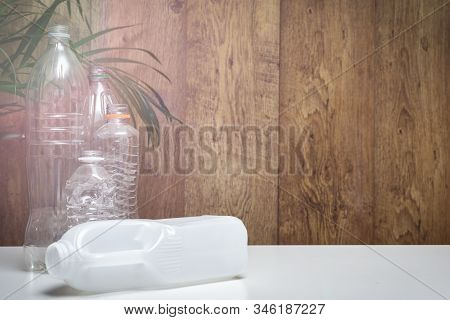 Plastic Recycling, Plastic Bottles And Containers From Household Waste To Recycle And Re Use