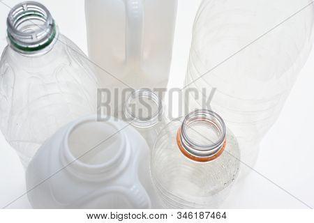 Plastic Recycling, Plastic Bottles And Containers From Household Waste To Recycle And Re Use