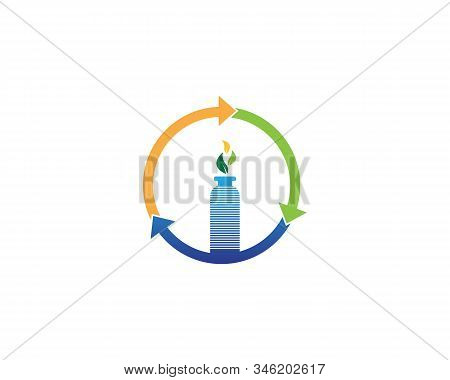 Recycled Bottle Vector Template Logo Template Illustration