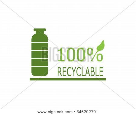 Recycled Bottle Vector Template Logo Template Illustration
