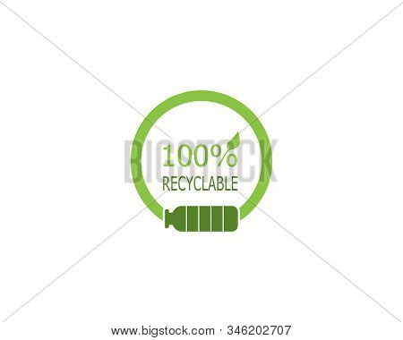 Recycled Bottle Vector Template Logo Template Illustration