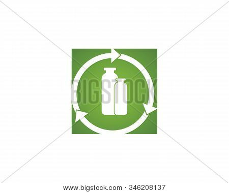 Recycled Bottle Vector Template Logo Template Illustration