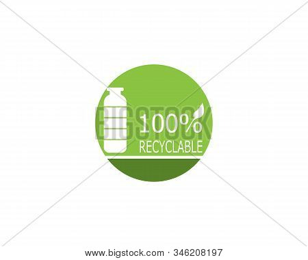 Recycled Bottle Vector Template Logo Template Illustration