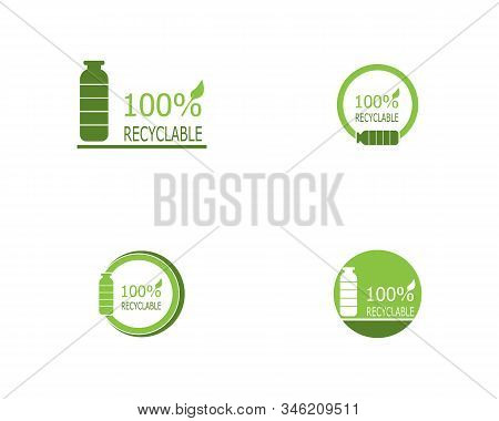 Recycled Bottle Vector Template Logo Template Illustration