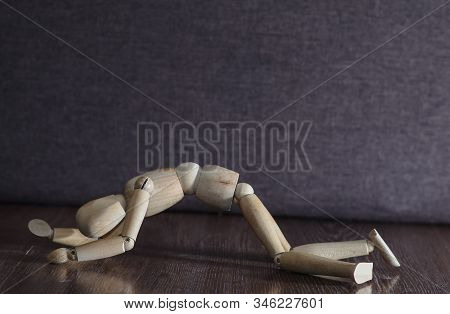 The Man Is Tired Of Struggling With Problems And Exhausted. Life Difficulties.
