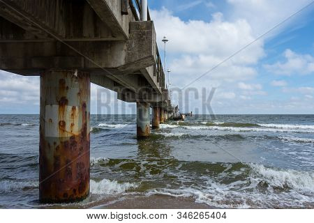 Vineta Pier, Bridge On German Island Usedom In Zinnowitz In Germany
