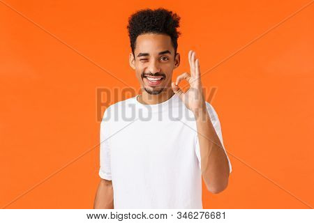 No Proble, Alright. Confident And Outgoing Good-looking African-american Bearded Guy With Hipster Af