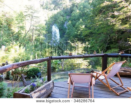 Natural And Volcanic Hot Springs, In Conaripe, Panguipulli, In The Middle Of The Villarica National 