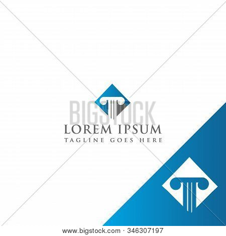 Pillar Vector Icon. Law Office Logo Template