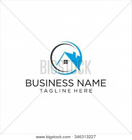 Letter O House, Home, Real Estate Logo Icon Stock Vector
