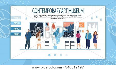 Creative Contemporary Art Museum Responsive Landing Page Layout. Booking Tickets And Cultural Tour T