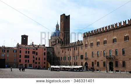 Mantova / Italy - March 27, 2010: Piazza Sordello, Central Place Of The City Of Mantova.