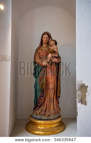 Inside The Mudejar Capilla San Bartolome Chapel In Cordoba, Andalusia In Spain.