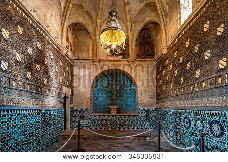 Inside The Mudejar Capilla San Bartolome Chapel In Cordoba, Andalusia In Spain.