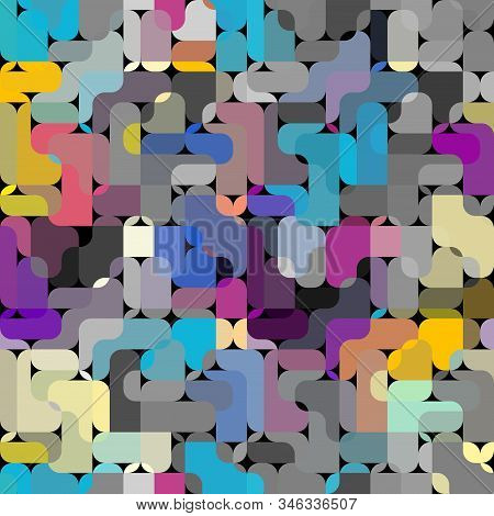 Geometric Abstract Pattern In Low Poly Style.
