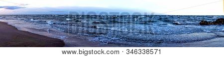 Panorama Cape Kolka, Baltic Sea, Famous Place In Latvia.