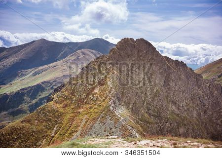 Dangerous Mountains - Steep And Narrow Path On A Ridge To Rocky Summit Of Rohacz Ostry