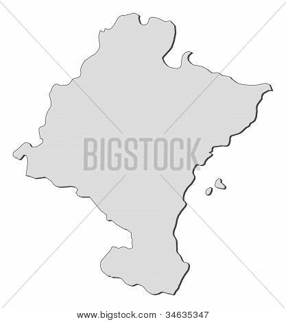 Map Of Navarre (spain)