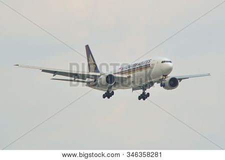 Passenger Airplane Landing At Saigon Airport