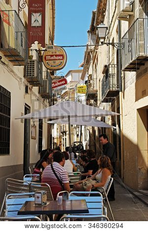 Ubeda, Spain - July 28, 2008 - Cafe In A Side Street Off The Plaza De Andalucia, Ubeda, Andalucia, S